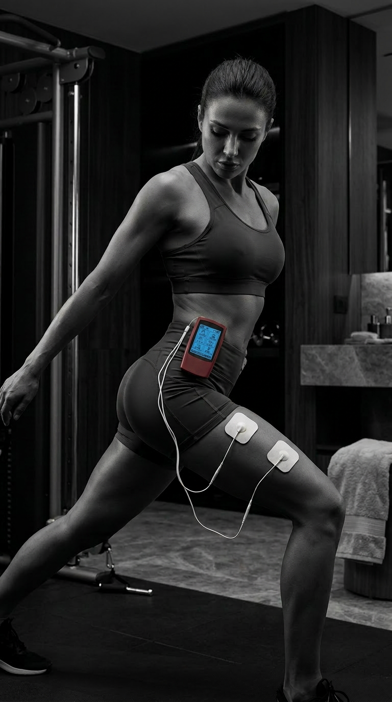 Athlete using PRIMED for muscle recovery